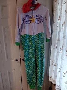 Pigiama Disney Sirenetta Onesey Donna S 4-6 Zip-up Pezzo Unico (Jo) - Foto 1 di 9