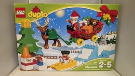 LEGO&reg; DUPLO&reg; 10837 Santa's Winter Holiday NEW in Box! Santa Sled and Reindeer!