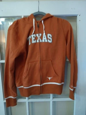 De colección Y2K Texas Longhorns Nike Swoosh Mujeres Cremallera Algodón Chaqueta Sudadera con Capucha -MED- Foto 1 de 4
