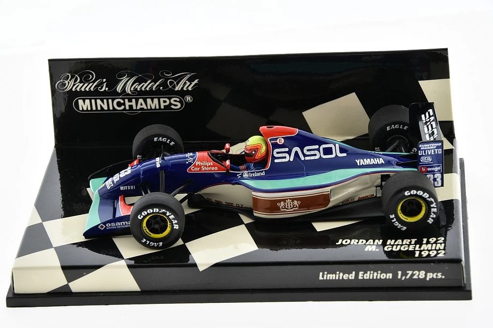 F1 JORDAN 192 #33 M.GUGELMIN 1992 1/43 MINICHAMPS 400920033 - Image 1 of 4