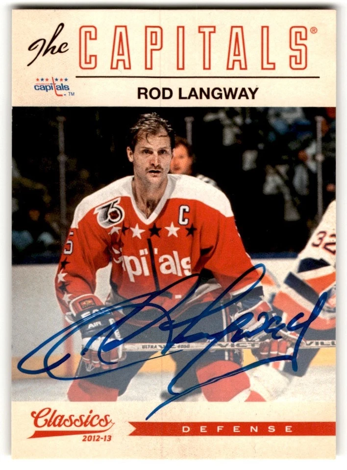 2012-13 Panini Classics Signatures Rod Langway Auto #136 Washington Capitals - Image 1 of 2