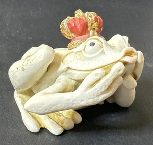 Neil Eyre Designs Limited Edition #3 ~ FROG PRINCE (In Ivory Cream w/ Red Crown) - Picture 1 of 12