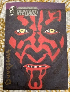 Tarjeta de boceto Topps Star Wars Heritage 1/1 DARTH MAUL - Imagen 1 de 2