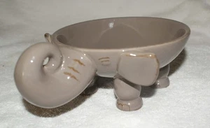 Home Essentials Footed Gray Elephant Trinket Bowl Dish Fast Ship Microwaveable - Picture 1 of 7