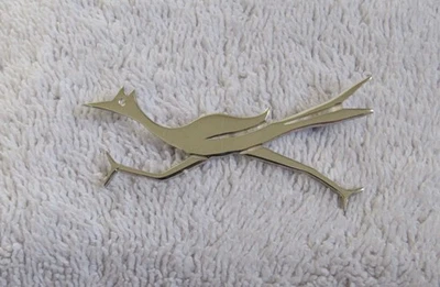 Prendedor Singin Sam Agins Vaquero Platero Plata Esterlina Southwestern Roadrunner Foto 1 de 4