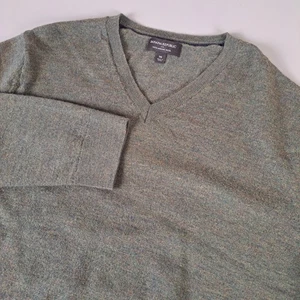 Banana Republic Sweater Size XL Green Heather Merino Wool Base Layer - Picture 1 of 7