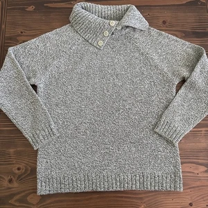 Suéter para mujer Karen Scott talla M verde blanco moteado tejido cuello alto - Imagen 1 de 5