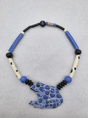 Collar Colgante Rana Cerámica Rubí Z De Colección Para Mujer (19") Azul por Candace Loheed K4 Foto 1 de 4