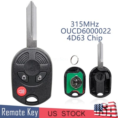 Llavero de coche remoto 3B sin cortar para Ford F-150 F-250 F-350 2006 2007 2008 2009 2010 Foto 1 de 4