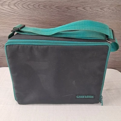 Vintage Case Logic 30 CD Storage Holder Carry Case Teal Black USA - Image 1 of 4