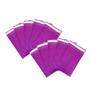 Sobres para correo Beauticom ligeros púrpuras de 4"x8" autosellantes de burbujas de polietileno 10 un. - Imagen 1 de 7