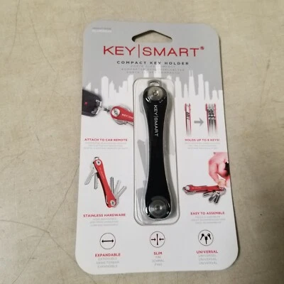 Key Smart Aluminium Compact Key Holder Expandable, Slim, Universal KSO19-BLK - Image 1 of 4