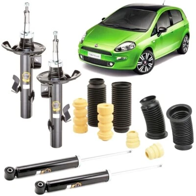 GOPARTS KIT 4 AMMORTIZZATORI + TAMPONI ANTERIORI E POSTERIORI PER OPEL CORSA D