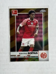 2020-21 Topps Chrome Bundesliga Jean-Paul Boetius Gold Refractor Auto /50 Card - Picture 1 of 2