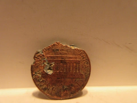 Error 1987 Lincoln Cent Ragged Edge Clipped Planchet United States U.S. Coin Cover