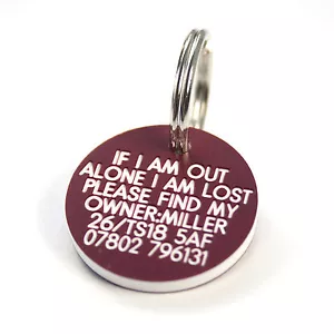Engraved Plastic Dog tag Plastic 27mm - Picture 1 of 8