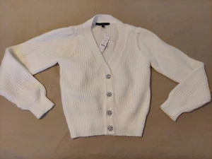 Womens New White House Blacket Market Jacket Sweater Cardigan S Small White - Picture 1 of 10