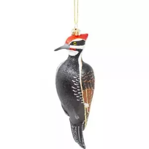 Florierter Specht Vogel mundgeblasenes Glas Handarbeit Weihnachtsschmuck Neu im Karton Cobane - Bild 1 von 1