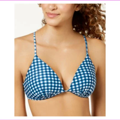 Traje de baño push-up a cuadros azul miel Hula talla XL Foto 1 de 3