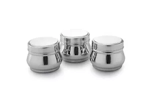 Stainless Steel Small Storage Box, 150ml Each, Set of 3 - Picture 1 of 4