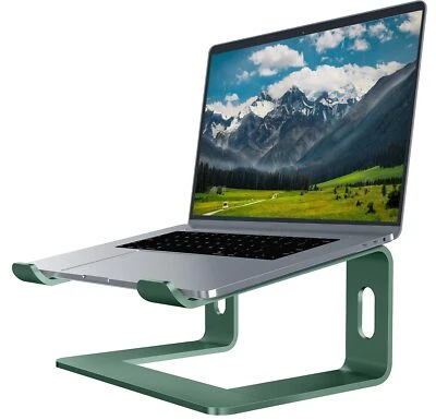 Soporte elevador de aluminio para portátil compatible con MacBook Air Pro (verde) Foto 1 de 4