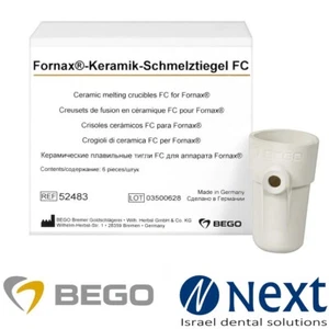 Box of 6 Dental lab ceramic melting crucibles FC Fornax Bego Germany ORIGINAL!!! - Picture 1 of 4