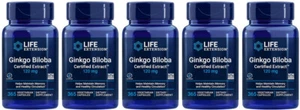 GINKGO BILOBA CERTIFIED EXTRACT 120mg 1825Cap BRAIN MEMORY RECALL LIFE EXTENSION - Picture 1 of 12