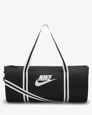 Nike Heritage Duffel Bag 60L Gym Yoga Fitness Training Sports Football Bag Black - Image 1 of 4
