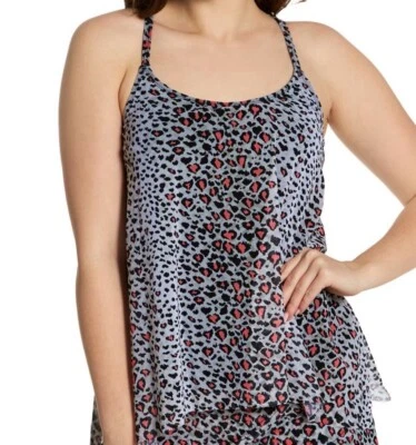 Tankini de malla Coco Reef Wild Card capa náufrago negro multi 36D Foto 1 de 4