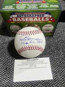 Ron Hansen signed handsigniert ML Baseball beschriftet 1960 AL ROY TRISTAR - Bild 1 von 7