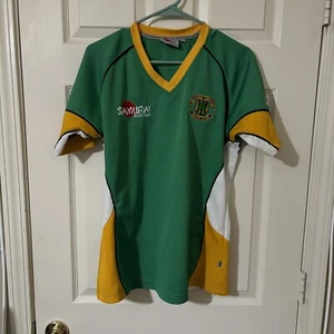 Savannah Shamrocks Rugby Club Samurai Size 14 Green Gold Rugby Jersey - Picture 1 of 12