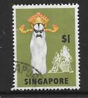 SINGAPORE SG112 1968 $1  DEFINITIVE FINE USED