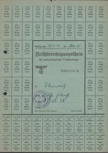 Food rations coupons - WWII - Series: 089153 - Germany / Oberndorf (Austria) -R3 - Picture 1 of 3