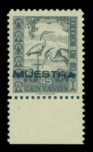 BOLIVIA 1939 Birds - Cocoi Herons - 45c gray Sc# 260 mint MNH "SPECIMEN" ovpt - Picture 1 of 2