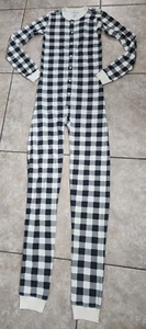 Little Blue House By Hatley Cream Plaid Kids Union Suit Size 14 NEW - Picture 1 of 9