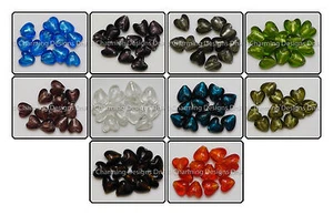 12 x Corazones de Murano de Lámina de Plata 12 mm - Elige Color - Vendedor del Reino Unido - Imagen 1 de 11