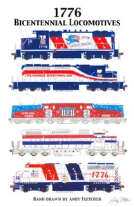 Póster de Locomotoras del Bicentenario #2 11""x17"" Póster firmado por Andy Fletcher - Imagen 1 de 1