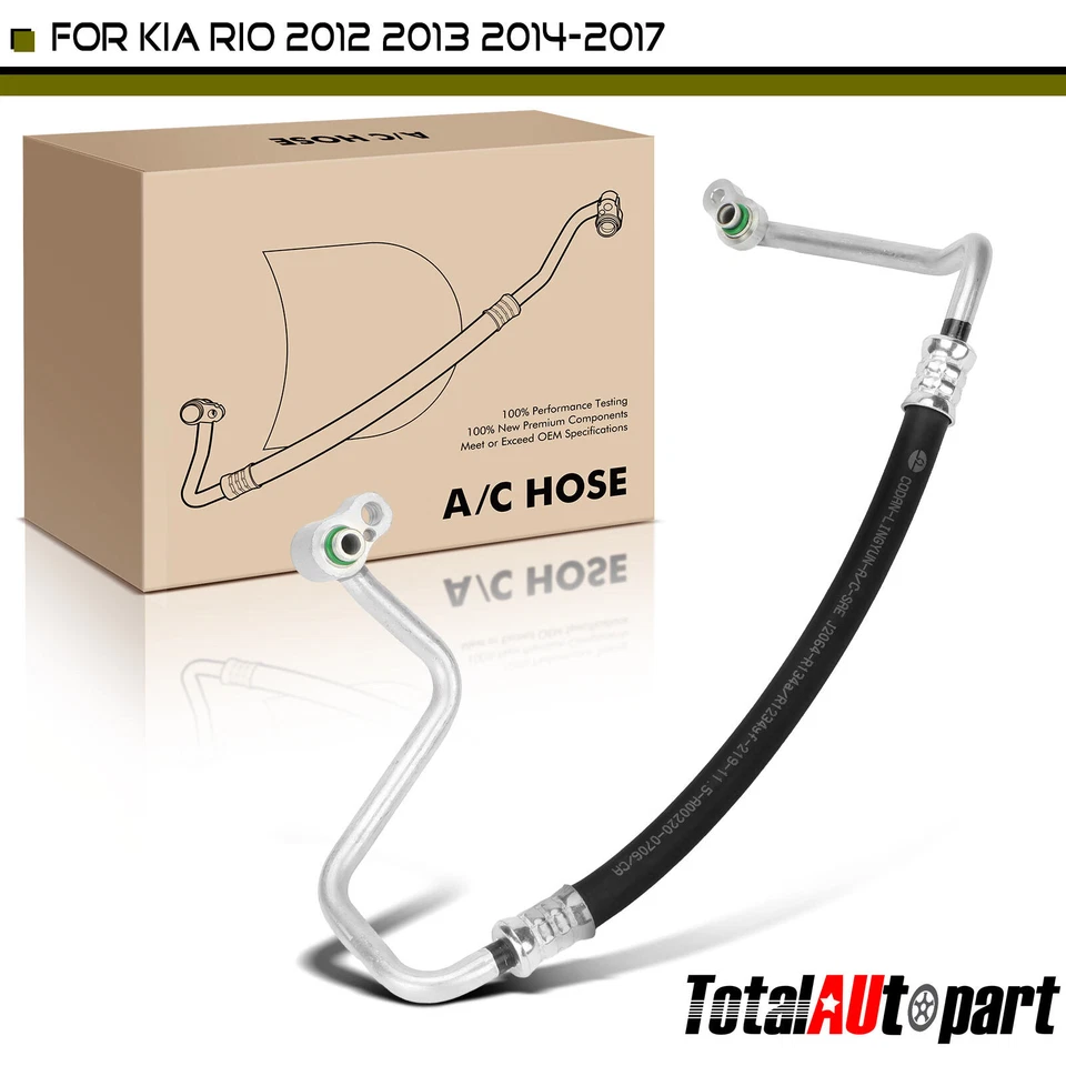 Manguera de línea de descarga de aire acondicionado para Kia Rio 2012 2013-2017 compresor a condensador de 1,6 L Foto 1 de 4