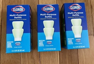 Lot Set 3 Clorox Crisp Lemon Multi Purpose Cleaner 6 Total Refills Bleach Free - Picture 1 of 5