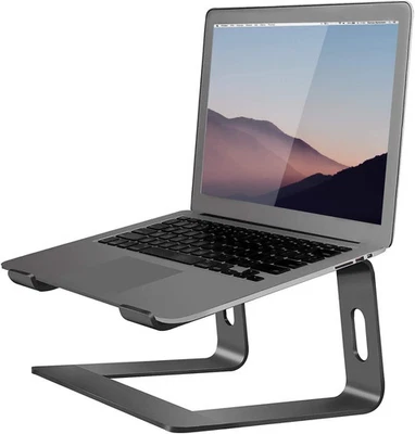 Laptop Stand Portable Aluminum Riser Compatible with Mac MacBook Air Pro - Image 1 of 4