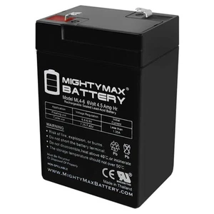 Mighty Max 6V 4.5AH SLA Replacement Battery for BatteryGuy 0905 - Picture 1 of 6
