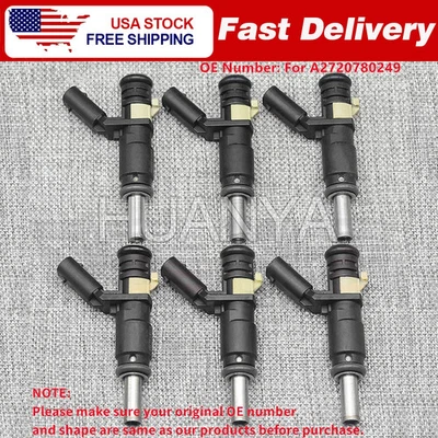 Juego (6) Inyectores de Combustible Para Mercedes-Benz C280 C300 GL550 ML350 CL550 A2720780249 Foto 1 de 4