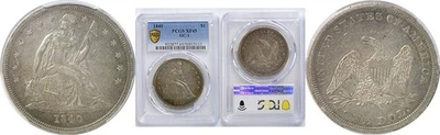 1840 $1 Seated Liberty Dollar PCGS XF-45 - Image 1 of 3