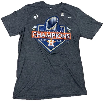 Fanatics M Medium Houston Astros MLB Team Issued 2022 World Series T-Shirt Gray - Image 1 of 4