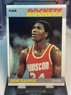 1987-88 Fleer Set-Break # 80 Hakeem Olajuwon PACOTE FRESCO - Imagem 1 de 2