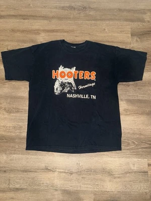 Camiseta Promocional Búho Doble Cara Nashville Tennessee Años 90 Hooters De Colección Talla XL Foto 1 de 4