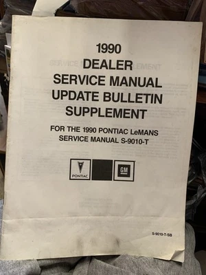 1990 Pontiac Lemans Dealer Service Manual Update Bulletin Supplement - Image 1 of 2