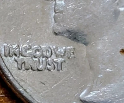 1981 Error Quarter Fulled In "In Cod We trust " Lettering.  Filled In Mint Mark. - Image 1 of 3