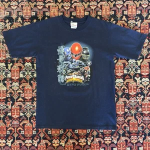 2000s Vintage Power Rangers Dino Thunder Promo Graphic Tee Shirt Youth M - Picture 1 of 7