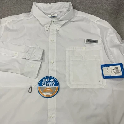 Camisa Columbia para Hombres PFG 2XL Muelles de Cristal Manga Convertible Blanca UPF 40 NUEVA CON ETIQUETAS Foto 1 de 4